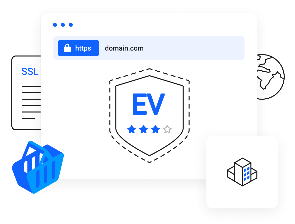 SSL Sertifikaları - Ideal for sensitive webpages including ecommerce, online banking, account signups